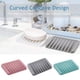 thumbnail image 4 of Jabonera autodrenante de silicona, bandeja para jabón con escurridor en cascada, soporte para jabón para baño, ducha, bañera, fregadero de cocina, 4 of 8