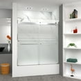 thumbnail image 2 of Transolid BRP606208F-T-MB 62" High X 60" Wide Bypass Frameless Shower Door - Black, 2 of 7