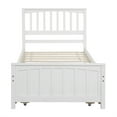 thumbnail image 2 of Cfowner Solid Wood Platform Bed with Trundle, Wood Slat Support, 2 of 5
