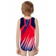 thumbnail image 4 of TiaoBug Kids Boys Color Block Gymnastics Leotard Tank Top Sleeveless Sport Jumpsuit Singlet Wrestling Bodysuit Red 8, 4 of 5