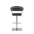 thumbnail image 5 of Whiteline Modern Living Maureen Barstool Dark Grey adjustable height and square stainless steel base., 5 of 10