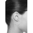 thumbnail image 2 of Wellingsale 3mm 925 Sterling Silver Hinged Diamond Cut Polished Hoop Earrings - 65mm Diameter, 2 of 7