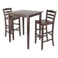 thumbnail image 1 of Pemberly Row 3 Piece Square Pub Dining Set in Antique Walnut, 1 of 1