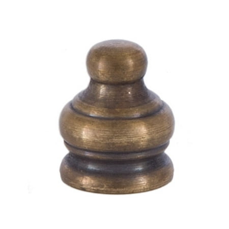 B&P Lamp 11/16 Inch Brass Brass Pyramid Finial, Tap 1/8F