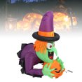 thumbnail image 3 of 4.43ft Witch Inflatable Decoration, LED Lights Outdoor Props Scary Witch with Quick Inflation, Easy Storage for Parks, Zoos, Bar, Club, TV Shows, Carnivals, Festivals, Role Playing, 3 of 7