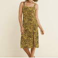 thumbnail image 1 of Sanctuary Georgina Mustard Python Sundress (Yellow, Small), 1 of 3