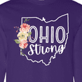 thumbnail image 4 of Inktastic Ohio Strong with State Silhouette and Pink Flowers Long Sleeve T-Shirt, 4 of 5