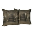 thumbnail image 6 of Ambesonne Gothic Throw Pillow Cover 2 Pack, Renaissance Castle King, 20", Beige Brown, 6 of 6