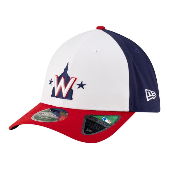 Men's New Era White Washington Nationals Player Replica 39THIRTY M-Crown Flex Hat