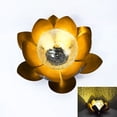 thumbnail image 1 of Lámpara Solar JM Luces solares Jardín al aire libre Decoración de loto LED impermeables para pasarela de césped de patio amarillo, 1 of 4