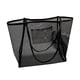 thumbnail image 2 of Bolsa de playa de malla, elegante e informal, grande y plegable, ideal para acampar, hacer senderismo y vacaciones. Negro, 2 of 9