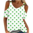 thumbnail image 1 of Womens Fashion Casual Print Short Sleeve Round-Neck Blouses Shirts, 1 of 4
