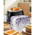 thumbnail image 4 of Purple Toaster Cover 2 Slice, Small Kitchen Appliance Covers, Eucalyptus Leaves Toaster Oven Cover with Loop, Bread Machine Cover Polyester Dust Cover Protection, 4 of 4