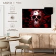 thumbnail image 5 of Elephant Stock Skull And Petals Wall Art - Horizontal Canvas Wall Art - Living Room Wall Decor - Gothic Canvas - Red And Black Decor - 12" x 8", 5 of 8