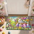 thumbnail image 5 of FEOLGEHLY Happy Easter Door Mat, Bunny Eggs Welcome Doormat for Indoor Outdoor, Spring Floor Mat Non-Slip Washable for Porch Front Door Entrance, 16x24 inch Easter Decorations Door Mat, A, 5 of 7