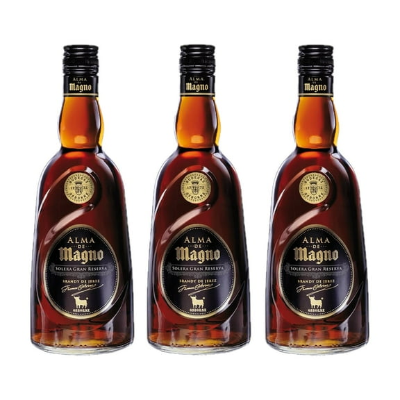 Alma de Magno,Brandy Gran Reserva de Jerez 3 Botellas 700ml Alma de Magno Brandy