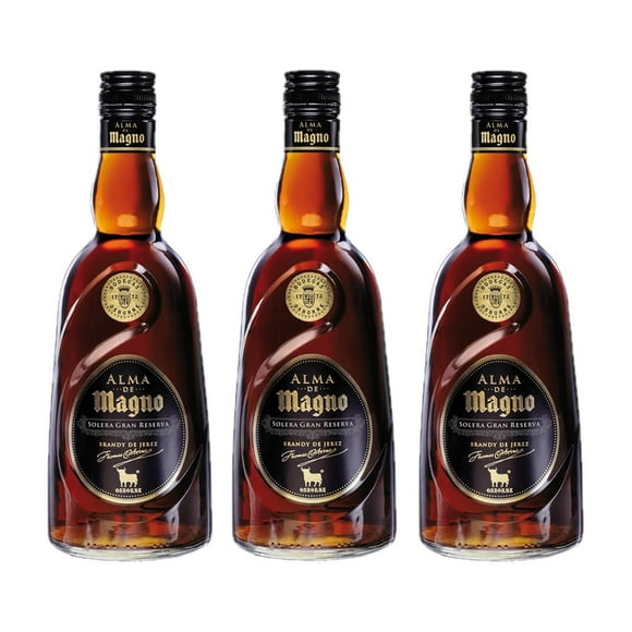 Alma de Magno,Brandy Gran Reserva de Jerez 3 Botellas 700ml Alma de Magno Brandy