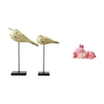 thumbnail image 1 of Figuras de animales de resina con forma de pájaro y ciervo para decoración de escritorio, dormitorio, entrada, cocina, comedor, mesa, adornos, 1 of 8