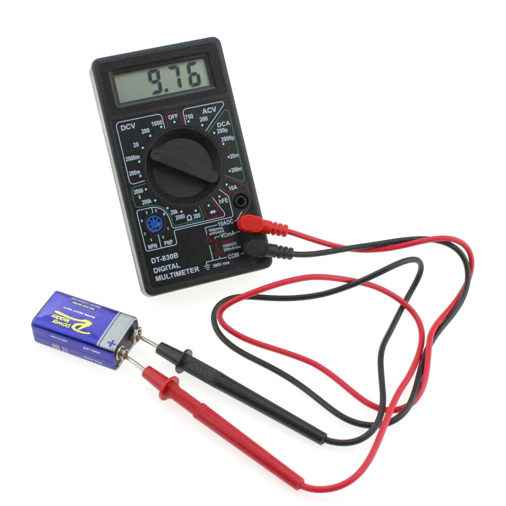 Mini LCD Digital DT830B Multimeter Voltmet Electric Voltage Tester Test Lead Pen 