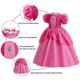 thumbnail image 5 of KAWELL Princess Pink Peach Costume for Girls Halloween Cosplay Dress Up 3-4 Years, 5 of 6