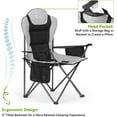 thumbnail image 5 of Heavy Duty Camping Chair for Adults with Cooler Bag, Cup Holder & Storage Pockets - 380 lbs Capacity Portable Folding Outdoor Chair, 5 of 7