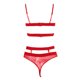 thumbnail image 4 of Gibobby Sujetador De Encaje Para Mujer Conjunto de lencería sexy de encaje suave para mujer, ropa interior transparente con aros de encaje floral(RD2, M), 4 of 5