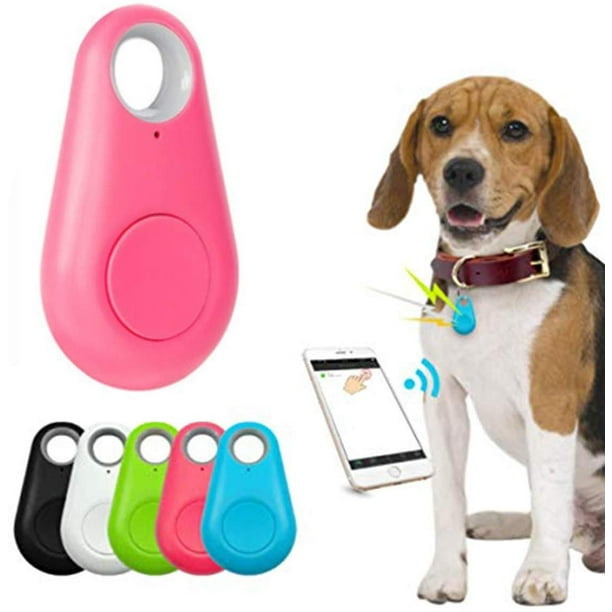 Pet Smart GPS Tracker Mini anti-perte étanche Bluetooth localisateur  traceur pour animal de compagnie chien chat enfants voiture portefeuille  clé collier accessoires (bleu) 