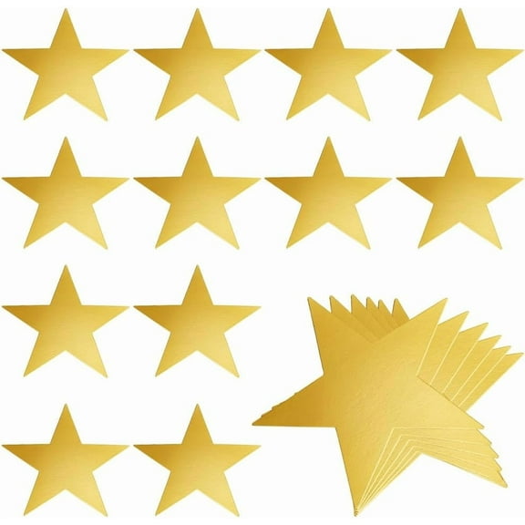 Paper Glitter Star Wall Stickers Wall Decorations Gold 146x153x0.2mm