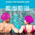 thumbnail image 5 of CxhicLuv Silicone Swim Cap, 8.7×7.5×0.4 Inch, High-Elastic, Waterproof, Anti-Slip, Perfect for Swimming Pools, Beaches, Silica Gel & Breathable, Suitable for Men, Women, Pink, 5 of 6