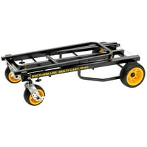 Rock-N-Roller R14G Mega Ground Glider 8-in-1 Folding Multi-Cart/Hand Truck/Dolly/Platform Cart/42" to 60" Telescoping Frame/700 lbs. Load Capacity, Black