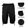 thumbnail image 2 of 2-Pack Men's Classic-Fit Distressed Belted Cargo Shorts (30-48), 2 of 4