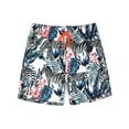 thumbnail image 3 of Boys Mens Swim Shorts Board Shorts Swim Trunks Underwear Swimwear Beachwear Swimsuit With Pockets Beach Pants Casual Quick Dry Swimming Surfing Pink Floral L, 3 of 8