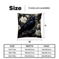 thumbnail image 5 of Crow Luxurious Velvet Throw Covers Pillow Inserts - Set of 2 Throw Pillows with Unique Patterns - 16x16, 18x18, 20x20 Inches for Home Decor and Gifts, 5 of 6
