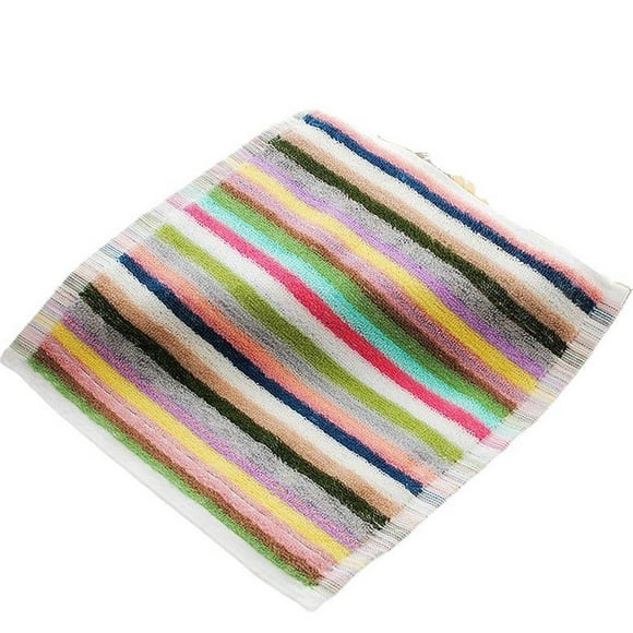 Leojiow " Striped Handkerchief & Towel Set – Versatile Purpose Cloths For Kids Tea Service Bar Countertops Or Daily Cleaning – Absorbent Soft And Stylish For Home & On The Table Use" 30X30Cm Red