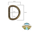 thumbnail image 4 of 10 - 1 inch Antique Brass Heavy Welded D-Rings Closeout, 4 of 7