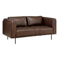 thumbnail image 4 of Lexicon Soren Leather 2-Piece Upholstered Sofa Set in Brown, 4 of 12