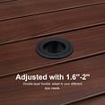 thumbnail image 3 of Vicllax 38" Square Outdoor Patio Dining Table for 4 Metal Modern Style for Garden Deck,Walnut(1piece), 3 of 10