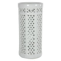 Red Lantern 17" Carved Lattice Decorative Umbrella Stand