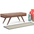 thumbnail image 2 of SIMPLIHOME Pierce 48 inch Wide Rectangle Ottoman Bench Distressed Umber Brown Tufted Footrest Stool-, Polyester Fabric for Living Room, Bedroom, Mid Century, 2 of 2