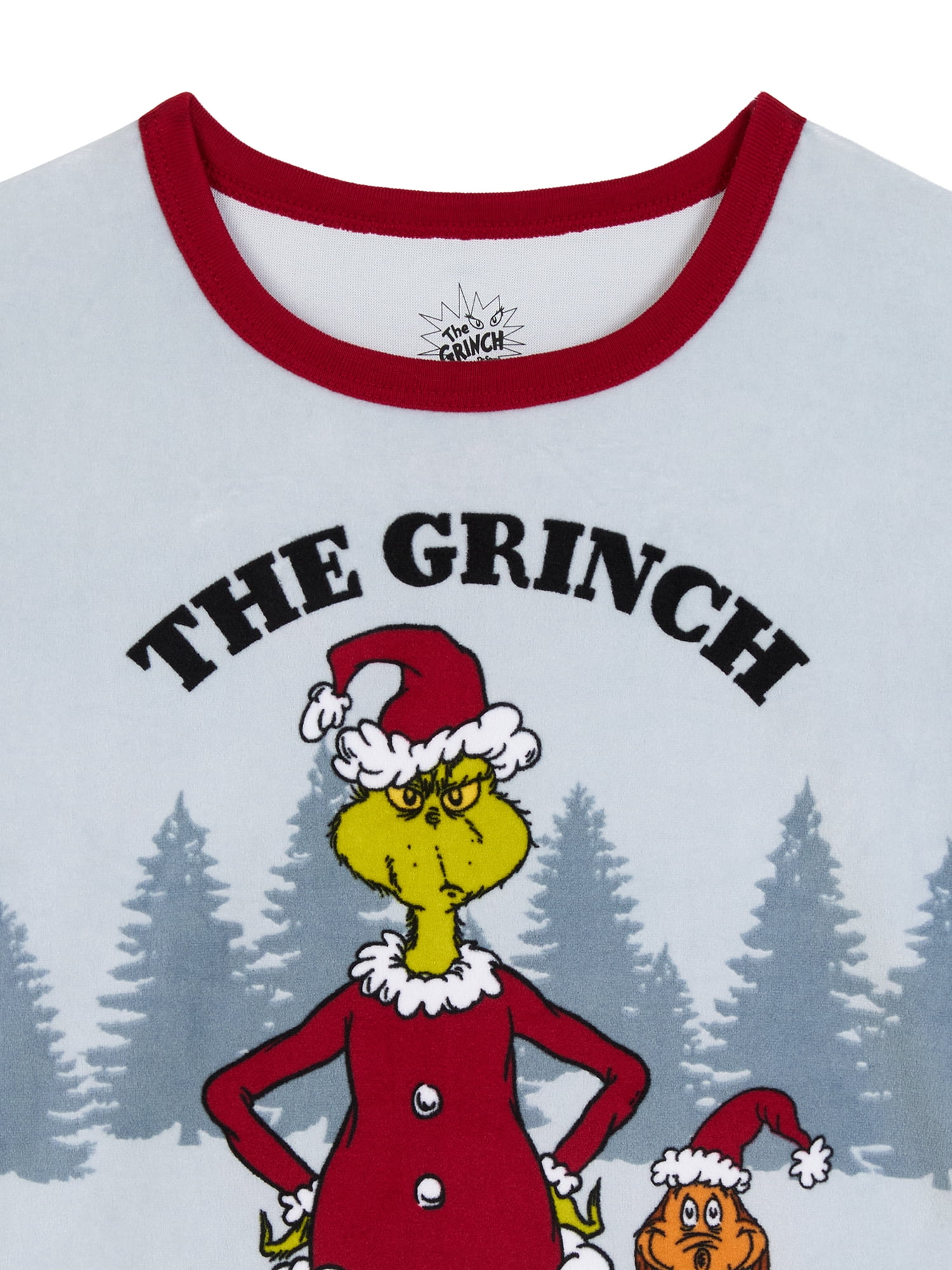 Grinch Boys Short Sleeve Sleep Top and Pants Pajama Set, 2-Piece, Sizes 4-12