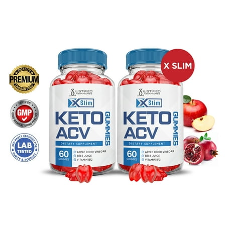 (2 Pack) Xslim Keto ACV Gummies 1000MG Dietary Supplement 120 Gummys