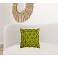 thumbnail image 2 of Lime Green Pinwheel Floral Petal Down Throw Pillow, 2 of 3