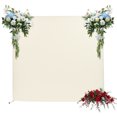 thumbnail image 2 of TOOL1SHOoo Wedding Pole Bracket with Pull Rod and Elastic Cloth Cover,Metal Stand Kit for Wedding/Ceremony/Party Decoration,6.56*6.56ft,White and Cream-colored, 2 of 12