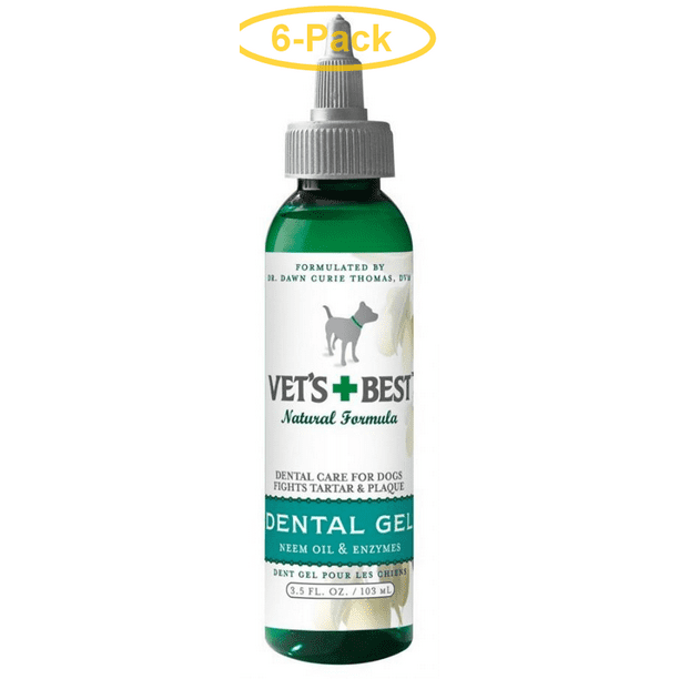 Vets Best Dental Gel for Dogs 3.5 oz Pack of 6