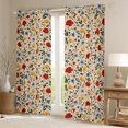 thumbnail image 2 of Erosebridal Vintage Flowers Floral Curtains and Drapes (38Wx54L),Botanical Leaves 30%-50% Blackout Curtains for Bedroom, 2 of 5