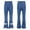 Type A, variant on Kids Girls Toddlers Casual Flared Jeans Bell Bottoms High Waist Raw Hem Denim Pants with Pockets Type D 160/6XL