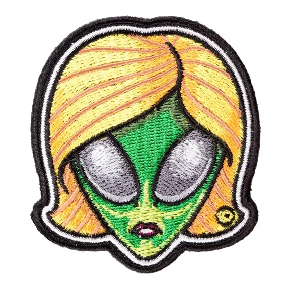 Extraterrestrial Blonde Alien Cut Out Patch, Sci-Fi Patches