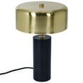 thumbnail image 6 of Witaxima Modern Desk Lamp with Black Marble Base, Gold & White Drum Shade, 16in Height, 110-120V - Stylish Bedside, Reading, Office Kinetic Table Lamp, 6 of 12