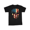 thumbnail image 1 of Camisetas gráficas para hombres grandes y altos con calavera patriótica, 1 of 5