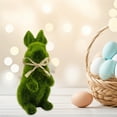 thumbnail image 2 of Adorno de Conejo de Pascua con Simulación de Nevado, Decoración de Animales de Jardinería, Adorno de Conejos de Musgo de Resina, 2 of 7